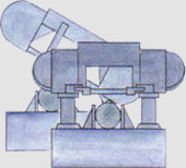 P�sov� pila s v�kyvn�m ramenem a dvousloupov� p�sov� pila